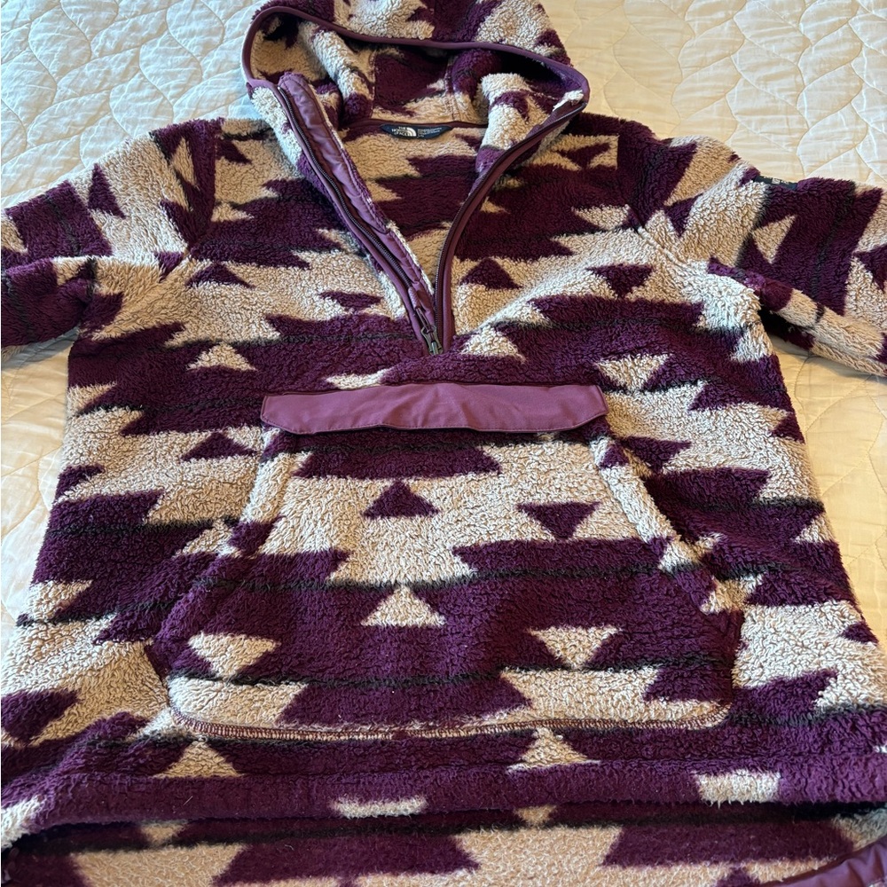 The North Face Purple and Cream Fleece Jacket